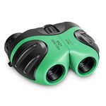 VNVDFLM Compact Shock Proof Binoculars for Bird Watching Kids Telescope for Teens Toys for 3-13 Years Old Boys Girls, Gifts for 3-12 Years Old Boys(Green)