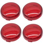 Red Turn Signal Lens Cover for Harley-Davidson Sportster Street Glide Road King Softail,4 PCS