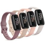 Odbeai Compatible with Fitbit Inspire 3 Bands for Women Men, Sport Wristband Replacement Soft Silicone Straps for Inspire 3 Fitness Tracker Women & Men(4 Pack,Large)