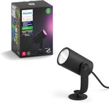 Philips Hue White & Color Ambiance Lily Outdoor Spotlight Extension, Smart LED Outdoors Lights (Hue Hub Required, Works with Alexa, Apple Homekit & Google Assistant), Black