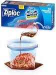 Ziploc Gallon Food Storage Freezer Bags, Stay Open Design with Stand-Up Bottom, Easy to Fill, 60 Count