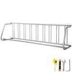 BestEquip 111" Length Floor Bike Rack 9 Holders All-Steel Grid Bike Rack Single-Side Storage Stand for Garages Streets Yards