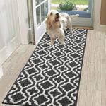 SHACOS Black Runner Rug 50 x 150 cm Hallway Runner Rug Non Slip Washable Hallway Hall Runner Rug Narrow Runner Rug Entrance Runner Rug Carpet Runner Rug for Hallway Entryway Kitchen