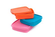 Signoraware Smart N Slim Plastic Lunch Box Set, 350ml, Set of 3, Multicolour