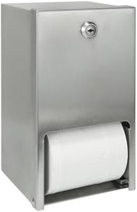 Stardrix 2 Roll Stainless Steel Commercial Toilet Paper Dispenser, Heavy Duty Wall Mount Tissue Holder with Lock for Restroom/Bathroom