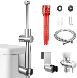 SPACEREST Handheld Bidet Sprayer for Toilet, Adjustable Flush Angle & Water Pressure for Personal Care, Leak-Proof Stainless Steel Toilet Bidet Sprayer, Easy to Install Jet Spray for Toilet