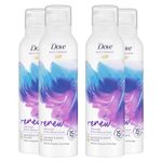 Dove Bath Therapy Renew Shower and Shave Mousse with Wild Violet and Pink Hibiscus Scent Vegan, Cruelty-Free Creamy Texture Body Wash Make Your Skin Soft and Re-energised 200ml, 4 Pack