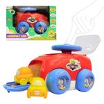 innovitoy Catapult Car Toys for Kids 2 Years | Push Friction Baby Car with Rattle Sound Wheels & Press Button Steering Wheel to Launch Two Mini Kids Car | BPA-Free | Baby Gift Set - Made in India(Red)