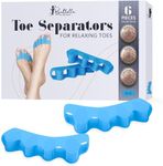 Toe Separators, Toe Spacers [Realign Toes and Relieve Tightness in Your Feet] Toe Spacers for Overlapping Toes, Bunion Support, Correct Toes and Provide Soft Stretching, Universal Size, 3 Pairs Set