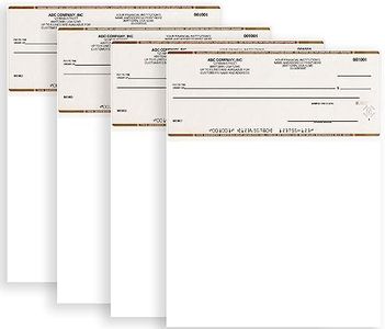 Tan Computer Checks Compatible with QB Accounting Software - Custom Business Checks on Top (500)