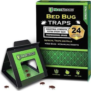 MaxGuard Bed BugTraps (24 Traps) Non-Toxic Beg Bug Detection Traps. Detects, Traps, and Kills Beg Bugs and Crawling Insects Such as Spiders, Crickets, Cockroaches and Ants