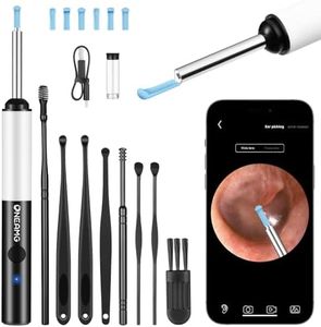 OneAmg Otoscope Oreille, Camera Oreille Nettoyage HD 1920P avec 6 LED, IP67 Étanche Nettoyeur Oreille, Outil de Nettoyage d'oreille Pour Smartphones et Tablettes IOS et Android