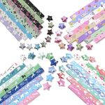 Stars Origami Papers 2160 Sheets, Colorful Lucky Star Paper Strips for Wishing Stars Making, DIY Hand Art Crafts Decoration Paper Strips