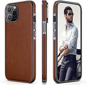 LOHASIC Compatible with iPhone 14 Pro Case, Business PU Leather Elegant High-end Luxury Slim Designer Cover Soft Non-Slip Grip Flexible Men Phone Cases for iPhone 14 Pro(2022) 6.1" 5G - Brown