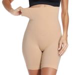 KeepCart Women's spandex and nylon Tummy Control Panties (Pack of 1) (KPWAISTSHPER-LONG-CRM-XXL_Cream_2XL)