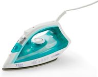 T-fal Ecomaster Ceramic Soleplate Steam Iron for Clothes Eco-Friendly with Steam Trigger 1400 Watts Ironing, Programmable Steaming FV1742U0, Blue