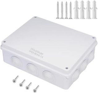 Zulkit Junction Box ABS Plastic Dustproof Waterproof IP65 Universal Electrical Boxes Project Enclosure White 10 x 7.9 x 3.1 inch (255 x 200 x 80mm)