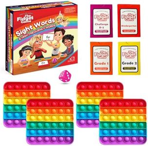 The Fidget Game Learn to Read in Weeks Master 220 High-Frequency Dolch Sight Words Curriculum-Appropriate for Pre-K to Grade 3 - Popping Mats & Dice