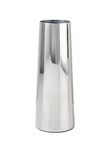 Serene Spaces Living Small Silver Cylinder Metal Vase, Elegant Flower Vase for Wedding, Anniversary, Home Decor, Table Centerpiece for Coffee Table, Dining Table, Countertop, 2.25" Diameter & 6" Tall