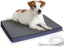 MARUNDA Outdoor Pet Heating Pad for Dogs & Cats - 100% Waterproof Memory Foam Outdoor Heated Cat Bed with Double Built-in AutoThermostat - Heated Pet Bed for Outside Animals (23 X 20 Inch, Heated)