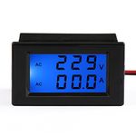 DROK® Micro LCD Digital Voltage Current Multimeter AC100-300V 100A Volt Amp Meter Gauge Panel 110V/220V Voltmeter Ammeter Dual Display Power Battery Monitor with Blue Back-light and Current Transformer CT for Car Auto