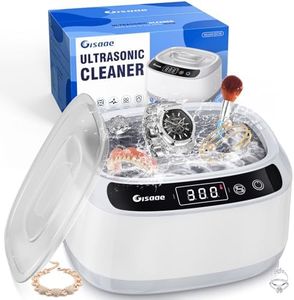 Gisaae 680ML Ultrasonic Jewelry Cleaner, 23 oz 45KHz Ultrasonic Cleaner Machine with Digital Timer, 4 Cleaning Modes, for Jewelry, Glasses, Retainer, Watch Strap, Home and Travel Use