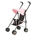 Joie Mini Pushchair | Childrens Stroller Pram In Black & Pink | Childrens Baby Doll Stroller Toy Umbrella Fold Stroller | Role Play Toy Dolls Buggy Pushchair | Ages 3+