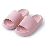 Pillow Slippers for Girls Boys Kids Toddler Cloud Shower Slides Non-Slip Open Toe Cushioned Thick Sole Beach Pool House Slippers Indoor & Outdoor