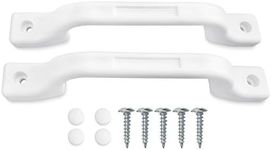 Camp'N -2 Piece- All Weather Plastic Grab Handle - Entry Door Assist Bar for RV, Trailer, Camper, Motor Home, Cargo Trailer, Boat-OEM Replacement 2 - Piece White