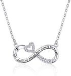 praymos Best Friend Necklace 925 Sterling Silver Friendship Necklace Infinity Necklace for Women Sister Necklace BFF