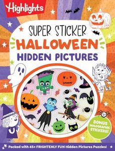 Super Sticker Halloween Hidden Pictures: Halloween Sticker Activity Book with Holographic Foil Stickers and Puzzles, Halloween Kids Gift for Ages 6 and Up (Super Sticker Hidden Pictures)
