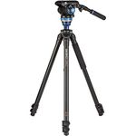 Benro A2573F Aluminium Single Tube Tripod Flip Lock 3 Section S6PRO Video Head