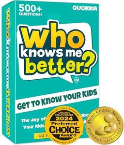 Family Board Games for Kids 8-12 — Family Games for Kids and Adults — Who Knows Me Better Original — 500+ Questions for Ages 5+ — Teens Fun Card Quiz Gift for Travel and Party