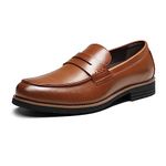 Bruno Marc Men's Penny Loafers Slip-on Leather Business Formal Dress Shoes,Size 10.5,Brown,SBLS2339M