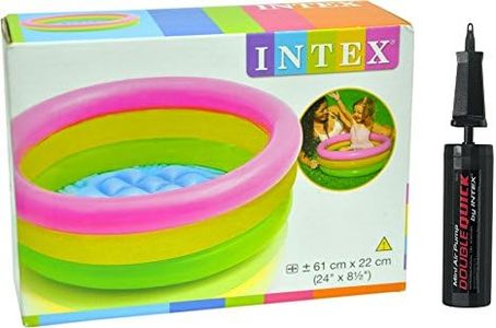 Intex Combo of 4ft Bath Tub and Air Pump (Multicolour)