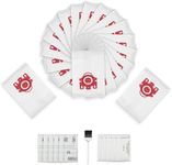 3D Airclean Dust Bags Replacement for Mie.le FJM Compact C2 Compact C1 Complete C1 S241 S290 S300i S500 S700 S4 S6 Series (Pack of 20) with 5 Motor Protection Filters 5 Air.Clean Filters