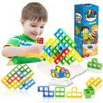 Tetra Tower Balance Games, 2 Player Adult Games Fast Stacking Blocks Board Games, Family Games Tetris Board Game for Kids Parties, Travel, Team Building Blocks Toy Fidget Toys