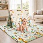 StarAndDaisy Baby Mats for Floor/Play Mat for Kids with Double Sided Water Proof/Baby Play Mat for Kids Playing -Babies,Infants & Toddlers 8 MM Reversible & Foldable Design -Alphabet