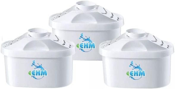 EHM 3 Pack PureFlow Purifying Water Pitcher Replacement Cartridge – Healthy Drinking Water, 6-Stage Filtration & Hydration System, Cleaner Healthier Clear Water