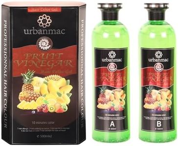 URBANMAC Fruit Vinegar Black Gel Color Pack of 1, Bake Hair Dyeing in One by Haute Fashion, Plant Essence Healthy and Harmless, Gary Hair Turns Black, Smooth and Beautiful Professions Hair Colour