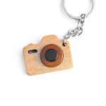 FULKERYA Wooden Camera Keychain & Keyrings|Keytags For Home, Office|Keychain & Keyrings For Bikes, Scooty & Bags|Handmade Keyring|Gift For Girls, Gift For Boys, Gift For Men, Gift For Women, Brown