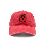 CultureFly World of Warcraft Horde Knit Patch Dad Hat Red