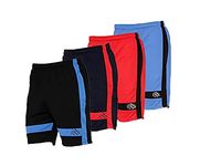 Fort Worth Men's Running Shorts Quick Dry Gym Outdoor Sports Zipper Pockets 4 Pcs (X-Large ), Sky