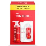Cinthol Original Foam Body Wash - Combi Pack (600ml) | 1 Bottle & 2 Refill | Unique Foam Formula for Moisturized & Irresistibly Soft Skin | Suitable for All Skin Types