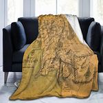 Lord of The Ring (Map) Ultra-Soft Micro Fleece Blanket Flannel Fleece Soft and Warm Plush Sofa Bed Couch Living Room 50" x 60"