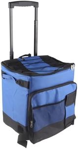 Rolling Cooler Bag, Soft Insulated Roller Cooler with Wheels, 35L Oxford Cloth Portable Leak Proof Cooler Bag with Double Zipper, Collapsible Cooler for Camping, Hiking, Beach