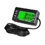 Runleader Digital Self Powered Hour Meter Tachometer,Maintenance Hourmwter,Alert RPM,User Shutdown,Waterproof for ZTR Lawn Mower Generator Marine ATV Motor and Gas Powered Equipment