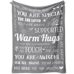 SECOGM Get Well Soon Gifts for Women or Men, Cancer Gifts for Women, Inspirational Gift Blanket, Birthday Gifts for Mum Dad Sister Friend Coworker, Healing Blankets 50'' x 60''