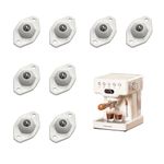 Self Adhesive Caster Wheels - 360° Mini Swivel Wheels for Small Appliance - Steel Universal Wheel Ball Casters Transfer Bearings for Countertop Kitchen Appliance Storage Bins Trash Can (White, 8 PCS)