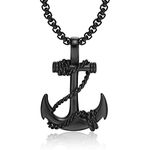 Peora Nautical Anchor Stainless Steel Pendant for Men with 22 inch Chain|Rakhi Rakshabandhan Gift for Sister Bhabhi, Gifts for Women